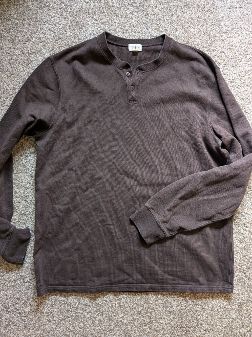 J. Crew Dark Brown Long-Sleeve Henley Shirt